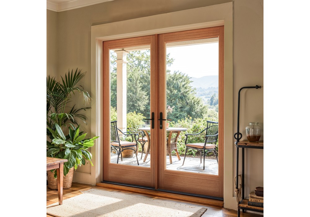 Mahogany 1 Lite Dual Glass Exterior Door | ETO Doors