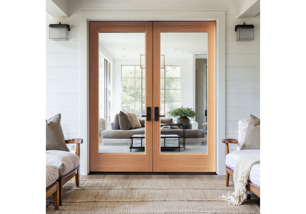 Mahogany 1 Lite Dual Glass Exterior Door | ETO Doors