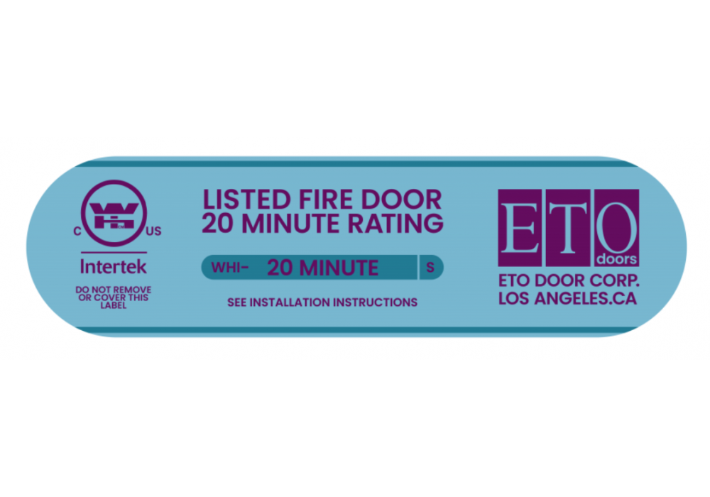 Brentwood20- Interior White Oak Flush 20 Minute Fire Rated Door- 3 ...
