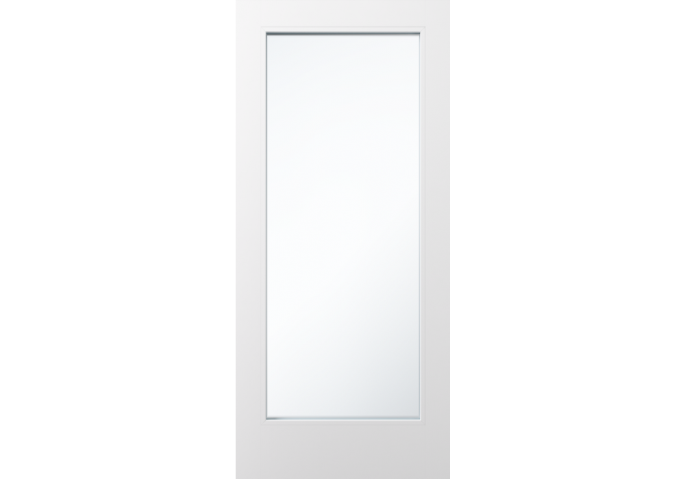 Exterior 1 Lite White Primed with Dual Clear Tempered Glass Door | ETO ...