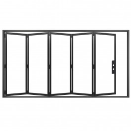 Verona- STEEL METAL BIFOLD FOLDING PATIO FRENCH DOOR WITH LOW-E GLASS