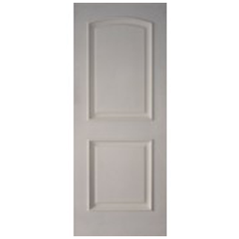 2PRMS - 2 PANEL ARCHED TOP WHITE PRIMED WITH RAISED MOULDING INTERIOR DOOR (1-3/4")