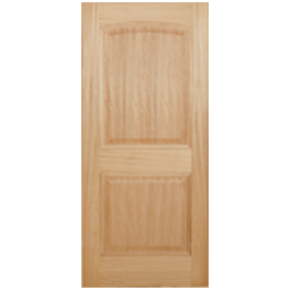 2MA - 2 PANEL ARCHED TOP MAHOGANY WITH RECESSED MOULDING INTERIOR DOOR (1-3/4")