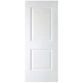 2PP - 2 PANEL ARCHED TOP WHITE PRIMED WITH RECESSED MOULDING INTERIOR DOOR (1-3/4")