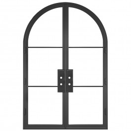 Mobile - Double Arched Steel Metal 3-Lite French Door with Low-E Glass Exterior Grade Mobile - Double Arched Steel Metal 3-Lite French Door with Low-E Glass Exterior Grade
