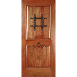 RM2 Brazilian Mahogany Rustic Knotty Door