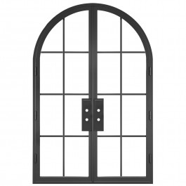 Troy - Double Arched Steel Metal 8-Lite French Door with Low-E Glass Exterior Grade Troy - Double Arched Steel Metal 8-Lite French Door with Low-E Glass Exterior Grade