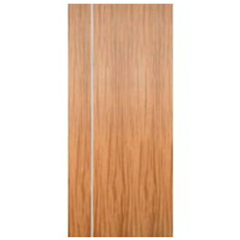 Mahogany Flush Doors with 1 Vertical 1/2" Aluminum Strip (1-3/4")