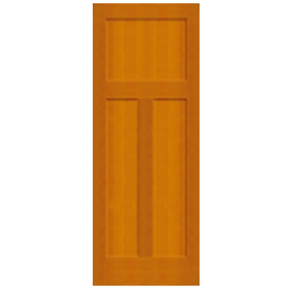 Brady - 3 Panel Vertical Grain Douglas Fir Interior Door (1-3/8")