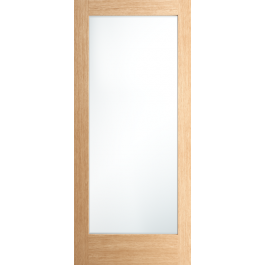 Bristol- White Oak French Door Exterior 1-Lite Full View w/ Low-E Clear Glass (1-3/4”)