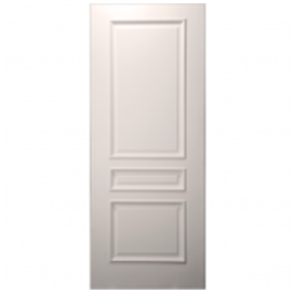 Dallas - 3 Panel Square Top White Primed with Raised Moulding (1-3/4")