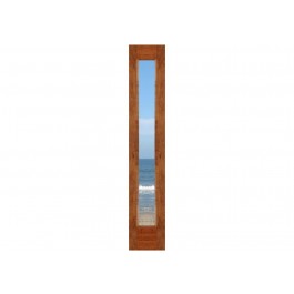 FD1LCLEARSL - Mahogany Side-Lite: 1-Lite Dual Tempered Clear Glass