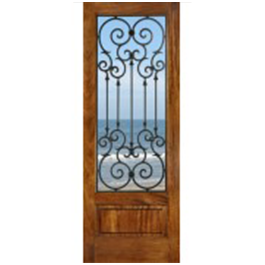 FD1LPBMonteCarlo - Mahogany Monte Carlo Exterior Door (8-0ft) (1-3/4")