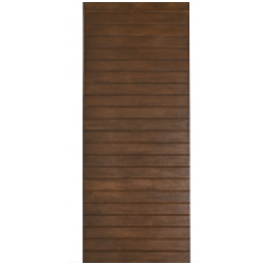FORTIS - Exterior Grade Fiberglass Door Multi Horizontal Plank with Horizontal Textured Grain (Stainable & Paintable)
