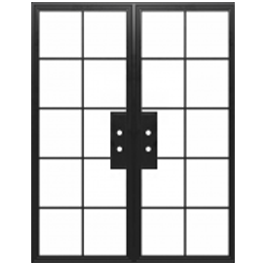 Kotet -Double - Steel Metal Exterior Grade 10-Lite Double French Door with Clear Low-E Glass Kotet -Double - Steel Metal Exterior Grade 10-Lite Double French Door with Clear Low-E Glass