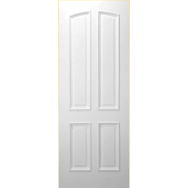L4 - 4 PANEL ARCHED TOP WHITE PRIMED WITH RECESSED MOULDING INTERIOR DOOR (1-3/4")