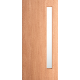 Leptos Hurricane Impact Resistant Rated Door Single Vertical Lite Door with Laminate Glass (1-3/4")