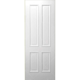 M4 - 4 PANEL WHITE PRIMED WITH RECESSED MOULDING INTERIOR DOOR (1-3/4")
