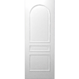 N3 - 3 PANEL ARCHED TOP WHITE PRIMED WITH RECESSED MOULDING INTERIOR DOOR (1-3/4")
