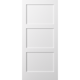 Orlando - 3 Even Panel Shaker Square Top Primed (1-3/4")