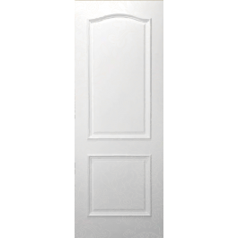 S2 - 2 PANEL ARCHED TOP WHITE PRIMED WITH RECESSED MOULDING INTERIOR DOOR (1-3/4")
