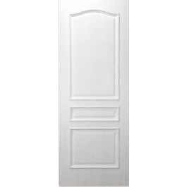 S3 - 3 PANEL ARCHED TOP WHITE PRIMED WITH RECESSED MOULDING INTERIOR DOOR (1-3/4"
