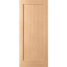 SCOTTSDALE20- WHITE OAK 1-PANEL SHAKER INTERIOR FLUSH 20 MINUTE FIRE RATED DOOR (ENGINEERED) (1-3/4”)