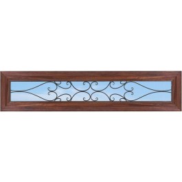 TransomRTSpain - RectangleTop Transom with Clear Iron Glass