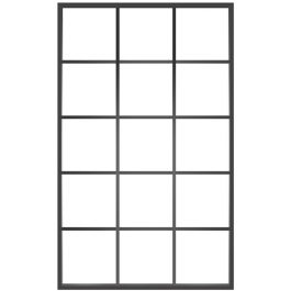 Ventana15: 15-Lite Fixed Rectangle Steel Metal Window with Low-E Glass Exterior Grade