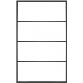 Ventana4: 4-Lite Fixed Rectangle Steel Metal Window with Low-E Glass Exterior Grade