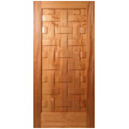 Wavos -Interwoven Solid Mahogany Exterior Door (1-3/4") (1-3/4")