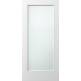 WP1LLAMI - WHITE PRIMED  1-LITE WITH DUAL WHITE LAMINATED (OBSCURE) GLASS INTERIOR DOOR (SQUARE STICKING) (1-3/4")