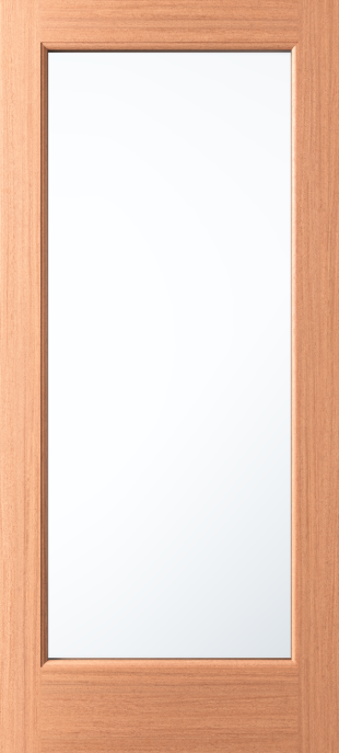 IMPFD1L Mahogany Hurricane Impact Resistant Rated 1-Lite Dual