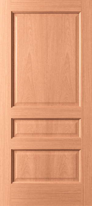 Mahogany 3 Panel Square Top Door (1-3/4