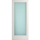 Exterior 1 Lite White Primed Door w/ Obscure Laminate Glass