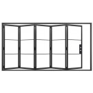 Abrir: Steel Metal Folding Patio French Door with Low-E Glass Exterior Grade...