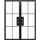 Acero -Double - Steel Metal Exterior Grade 6-Lite Double French Door with Clear Low-E Glass