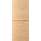 Brentwood- Interior White Oak Flush Door- 3 Horizontal Grooves and Horizontal Grain (Engineered) (1-3/4")