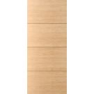 Brentwood20- Interior White Oak Flush 20 Minute Fire Rated Door- 3 Horizontal Grooves and Horizontal Grain (Engineered) (1-3/4")