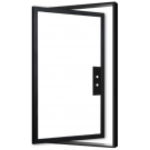 Caldwell - Pivot Steel Metal Exterior Grade 1-Lite Door with Clear Low-E Glass