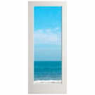 Exterior 1 Lite White Primed with Dual Clear Tempered Glass French Door (1-3/4")