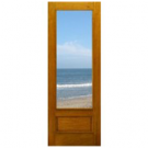 FD1LPB - Mahogany 1-Lite Exterior French Door Panel Bottom Dual Clear Tempered Glass (8-0ft) (1-3/4")