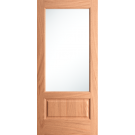 FD1LPB - Mahogany 1-Lite Exterior French Door Panel Bottom w/ Low-E Clear Glass (8-0ft) (1-3/4")