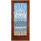FD1LSpain - Mahogany Spain Full Lite Exterior Door (1-3/4")