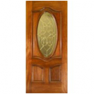 LOREN Mahogany Door with 3/4" Oval Window