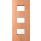 Lux Mahogany Hurricane Impact Resistant Rated 3 Rectangle Lite Door (1-3/4")