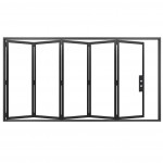 Verona- STEEL METAL BIFOLD FOLDING PATIO FRENCH DOOR WITH LOW-E GLASS