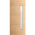 Albany – Multi Horizontal Plank Exterior White Oak Door with Vertical Lite (1-3/4”)