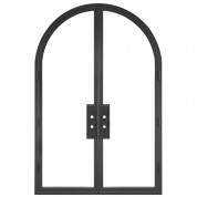 Jasper - Double Arched Steel Metal 1-Lite French Door with Low-E Glass Exterior Grade