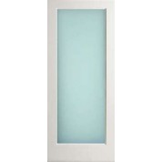 EXWP1LLAMI- Exterior 1 Lite White Primed Door w/ Obscure Laminate Glass